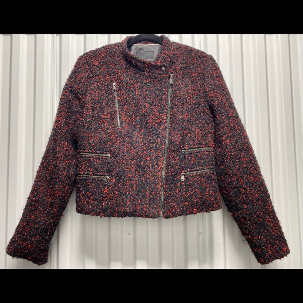 Banana Republic Red/Black Women’s BikerJacket